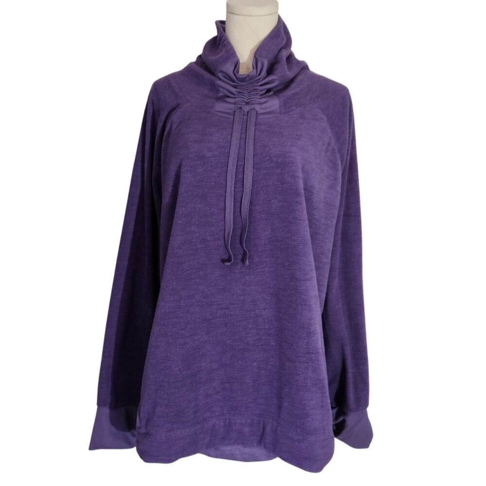 Old Navy Purple Active Fleece Pullover Sweatshirt Womens Plus Size XXL